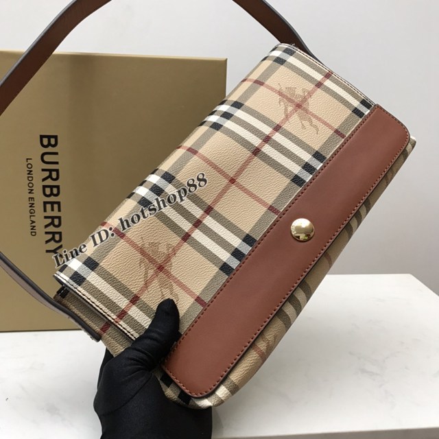 Burberry專櫃新款中古vintage法棍腋下包 巴寶莉肩背女包 yxb1441